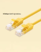UGREEN CAT5e Ethernet Kablosu, 2 Metre, Sarı, 11231 thumbnail 5