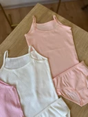 Somon Pamuklu Kız Çocuk Askılı Atlet Külot Seti thumbnail 1