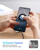 UGREEN 90 derece Dik Açılı 3.5mm Flat Aux Ses Kablosu 1 Metre, 10597 thumbnail 2