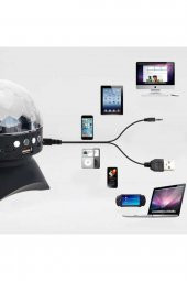 Parti Malzemesi Sese Duyarlı Bluetoothlu Led Küre Disko Topu Renkli Işıklı Lazer - 3