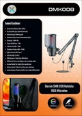Dexim DMK008 RGB Gaming Masa Standlı Profesyonel Oyuncu ve Yayıncı Mikrofonu thumbnail 5