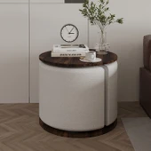 Vexana Puflu Yan Sehpa – Saklanabilir Puflu Servis Sehpası thumbnail 2