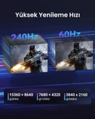 UGREEN 16K DisplayPort Kablo 2.1 DP2.0 40Gbps 8K@240Hz, 1m, 15383 thumbnail 5