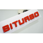 DK Tuning Biturbo Kırmızı ABS Bagaj Yazı Logo thumbnail 1