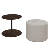 Vexana Puflu Yan Sehpa – Saklanabilir Puflu Servis Sehpası thumbnail 4