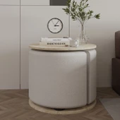 Vexana Puflu Yan Sehpa – Saklanabilir Puflu Servis Sehpası thumbnail 2