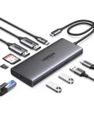 UGREEN Revedok Pro 210 10-in-1 Type-C Giriş 2xUSB-A 2.0, 1xUSB-A 3.0, 2xUSB-C, 2xHDMI 8K/4K, SD, TF, RJ45, 15534 thumbnail 1