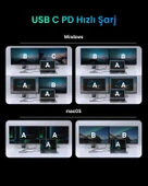 UGREEN Revedok Pro 210 10-in-1 Type-C Giriş 2xUSB-A 2.0, 1xUSB-A 3.0, 2xUSB-C, 2xHDMI 8K/4K, SD, TF, RJ45, 15534 thumbnail 4