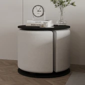 Vexana Puflu Yan Sehpa – Saklanabilir Puflu Servis Sehpası thumbnail 3