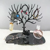 Siyah Geyik Mücevher Organizeri - Geyik Şeklinde Yüzük Küpe Kolye Düzenleyici thumbnail 2