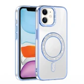 iPhone 11 Kılıf Pırlanta Taş Tasarımlı M-safe Şarj Özellikli Karetta Silikon Kapak thumbnail 8