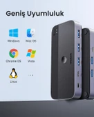 UGREEN USB 3.0 2-in-4 Çift Ekran Paylaşımlı 5Gbps 1xUSBC, 4xUSB-A Switch, 15705 thumbnail 7