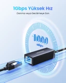 UGREEN USB 3.0/1000Mbps Rj45 Ethernet Adaptörü, 20256 thumbnail 2