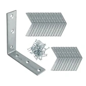 Mobilya Dolap Duvar Sabitleme 25 ADET Metal Köşebent 60x60x15 mm Bağlantı Aparatı L Demiri Gönye thumbnail 1
