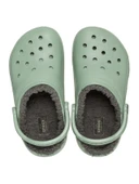 Crocs Classic Lined Clog Unisex Yeşil İçi Yünlü Günlük Terlik 203591-3WP thumbnail 2