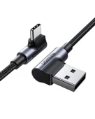 UGREEN USB-C to USB-A 3A QC 90 Derece Hızlı Şarj Kablosu, 1 Metre, Uzay Girişi, 20856 thumbnail 1