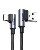 UGREEN USB-C to USB-A 3A QC 90 Derece Hızlı Şarj Kablosu, 1 Metre, Uzay Girişi, 20856 thumbnail 3