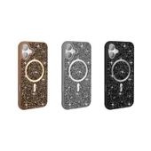 iPhone 16 Kılıf Pırlanta Tasarımlı M-safe Şarj Özellikli Mozaik Silikon Kapak thumbnail 8