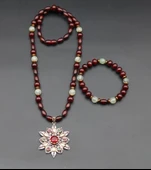 925 Ayar Gümüş Kolye Uçlu Orjinal Damla Kehribar Tasarım Kadın Kolye sk000133 thumbnail 2