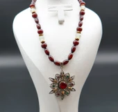 925 Ayar Gümüş Kolye Uçlu Orjinal Damla Kehribar Tasarım Kadın Kolye sk000133 thumbnail 4