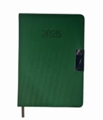 2026 Ajanda Dokulu Günlük Ajanda A5 (15x21 cm) - Yeşil thumbnail 1
