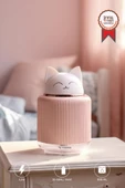 Torima H8 Pembe Sevimli Kedi Figürlü Gece Lambalı 300ml Mini Hava Nemlendirici Buhar Makinesi thumbnail 1