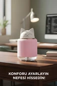Torima H8 Pembe Sevimli Kedi Figürlü Gece Lambalı 300ml Mini Hava Nemlendirici Buhar Makinesi thumbnail 2