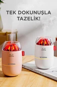 Torima H16 Pembe Odun Ateşi Efekli Hava Nemlendirici Buhar Makinesi 280ML LED Işıklı Sessiz Çalışma thumbnail 3