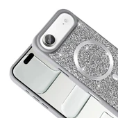 iPhone 17 Air Kılıf Pırlanta Tasarımlı M-safe Şarj Özellikli Mozaik Silikon Kapak thumbnail 6