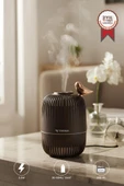 Torima H17 Koyu Kahverengi Kuş Detaylı Ahşap Görünümlü 280ml Hava Nemlendirici Buhar Makinesi thumbnail 1