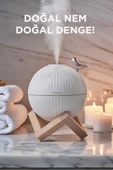 Torima H13 Beyaz Minimalist Kuş Figürlü Ahşap Standlı Gece Lambalı Dekoratif Hava Nemlendiricisi thumbnail 2