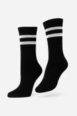 Erkek Spor Çorap 2’li Set – Nefes Alan Pamuklu Çizgili Soket Çorap | Günlük ve Spor Kullanım İçin Esnek Rahat Tasarım thumbnail 2