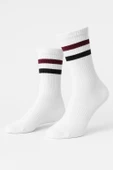 Erkek Spor Çorap 2’li Set – Nefes Alan Pamuklu Çizgili Soket Çorap | Günlük ve Spor Kullanım İçin Esnek Rahat Tasarım thumbnail 3