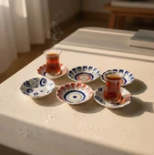 Güral Porselen Acem 6'lı Çay Tabağı Seti Mix 3232 thumbnail 1