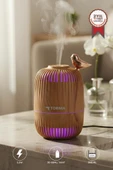 Torima H17 Açık Kahverengi Kuş Detaylı Ahşap Görünümlü 280ml Hava Nemlendirici Buhar Makinesi thumbnail 1