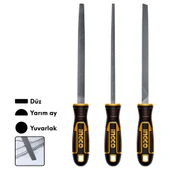 Ingco HKTFS1308 8"/200mm 3'lü Endüstriyel Eğe Seti thumbnail 1