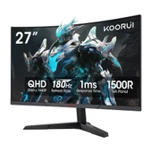 Koorui 1ms 180Hz 27" 2560x1440 QHD Curved Gaming Monitör 27E6QCA thumbnail 1