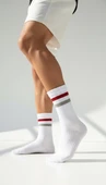Erkek Spor Çorap 2’li Set – Pamuklu, Nefes Alan, Esnek Çizgili Model thumbnail 5