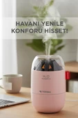 Torima H16 Pembe Odun Ateşi Efekli Hava Nemlendirici Buhar Makinesi 280ML LED Işıklı Sessiz Çalışma thumbnail 2