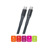 Polosmart PSM117 65W Type-C to Type-C Hızlı Şarj ve Data Kablosu Notebook ve Macbook Uyumlu Gri thumbnail 2