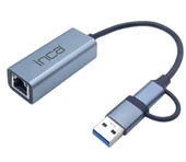 Inca IUTP-01TX Alüminyum 1000Mbps USB 3.0 ve TYPE-C 3.1 çevirici thumbnail 2