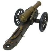 Vintage Amerikan İç Savaş Topu Nostaljik Metal Top Arabası 31cm thumbnail 5