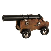 Vintage Savaş Gemisi Topu Nostaljik Metal Top Arabası 29cm thumbnail 1