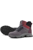 Rakerplus Hakiki Deri Gri Bordo Fermuarlı Trekking Çocuk Bot thumbnail 6