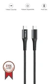 Torima AP210 Siyah 3.0A TYPE-C TO TYPE-C Şarj-Data Kablosu 1metre thumbnail 1