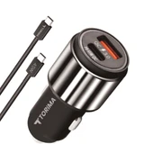 Torima C16 45W Silver Araç Şarj Cihazı Type-C Kablolu Hızlı Şarj Adaptörü thumbnail 5