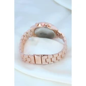 Clariss Trend Rose Metal Kordonlu Zirkon Taş Kaplama Renkli Taşlı Kasa Tasarımlı Lüx Kadın Kol Saati thumbnail 5