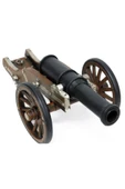 Vintage Louis XIV Savaş Topu Nostaljik Metal Top Arabası 30cm thumbnail 9