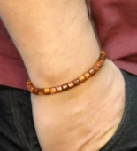 Doğal Kuka Ağacı Erkek Asansörlü Ayarlanabilir 33'lük Tesbih Bileklik eub121 thumbnail 1