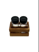 Ahşap Doğal 2Li Baharatlık Ahşap Cam Set Takımı(SET)(KİRAZ) Ahşap Rengi 2 SET thumbnail 4